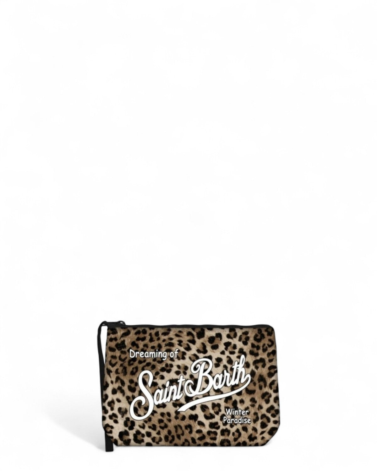 Pochette Aline Leopardata con stampa logo e zip-Mc2 Saint Barth-Pochette-Vittorio Citro Boutique