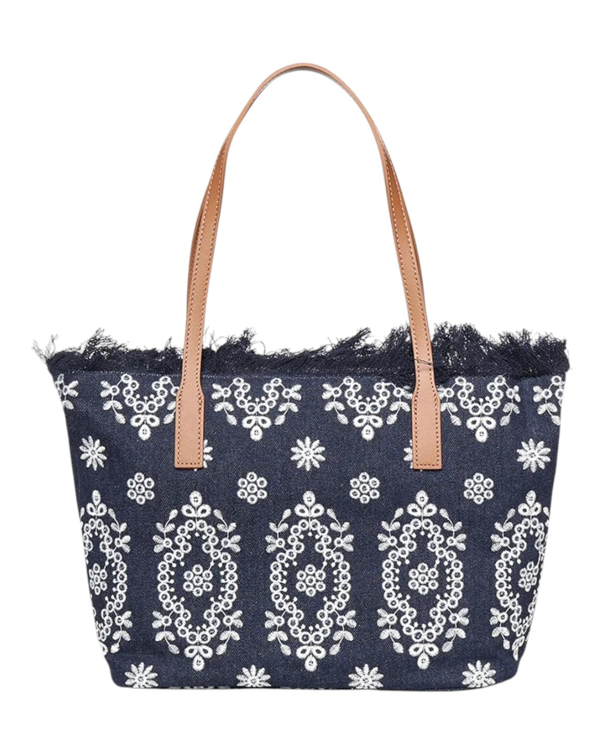 Bolso Shopper City Medium Sangallo con Flecos y Cremallera
