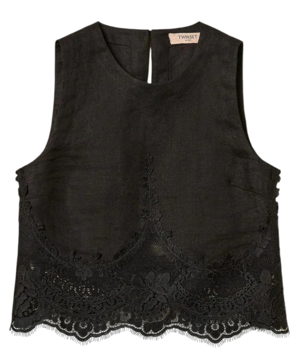 Elegant Twinset Lace Top
