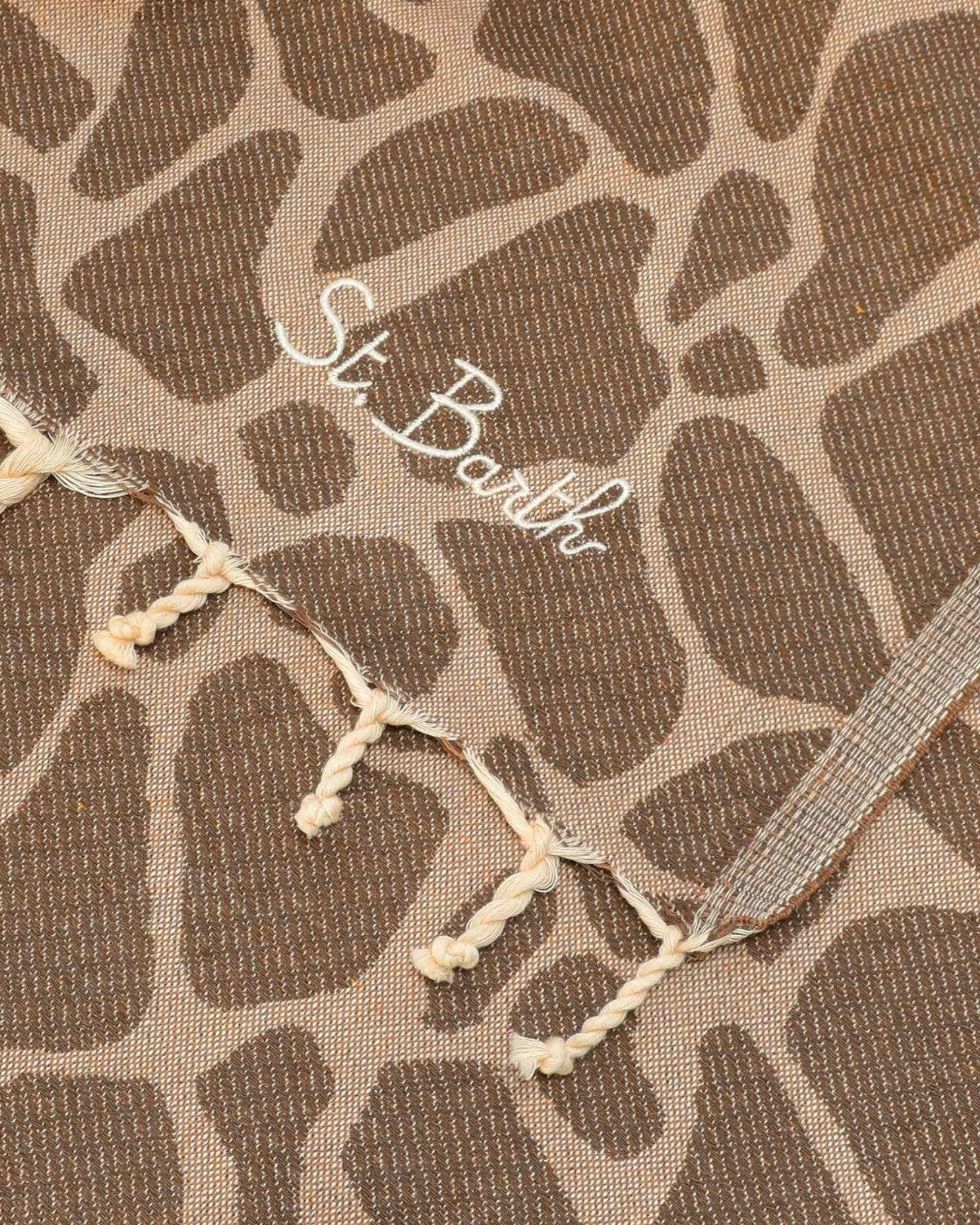 Telo Mare MC2 Saint Barth Animalier con Frange e Logo