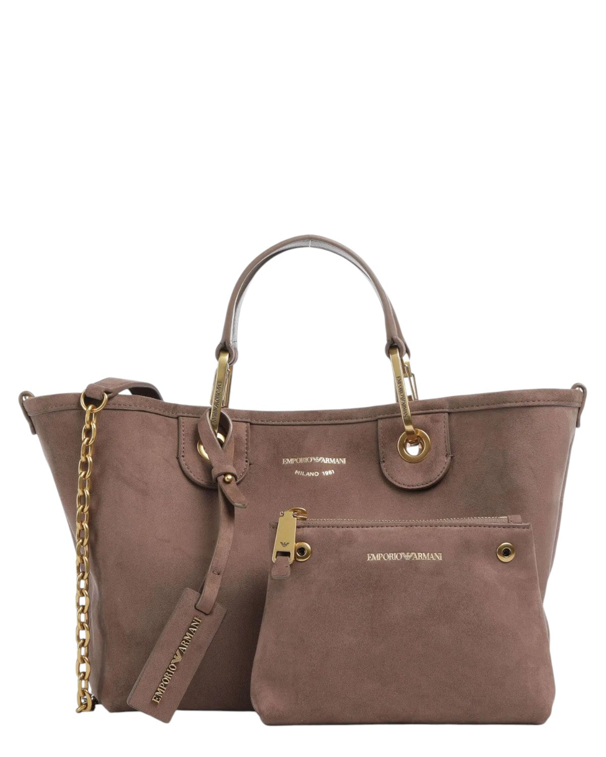 My EA Borsa a Mano in Pelle Bovino Scamosciata-Emporio Armani-Borse a mano-Vittorio Citro Boutique