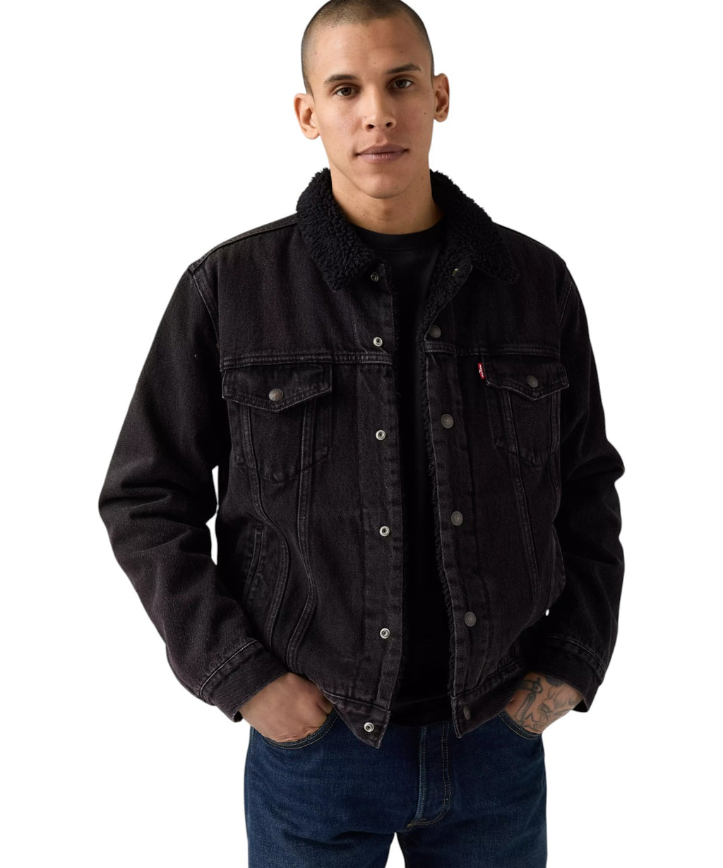 Levi’s Sherpa Trucker Type III Jeansjacke mit Sherpa-Futter