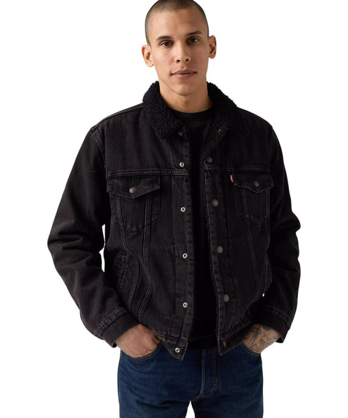 Levi’s Sherpa Trucker Type III Giacca in Denim con Fodera Sherpa