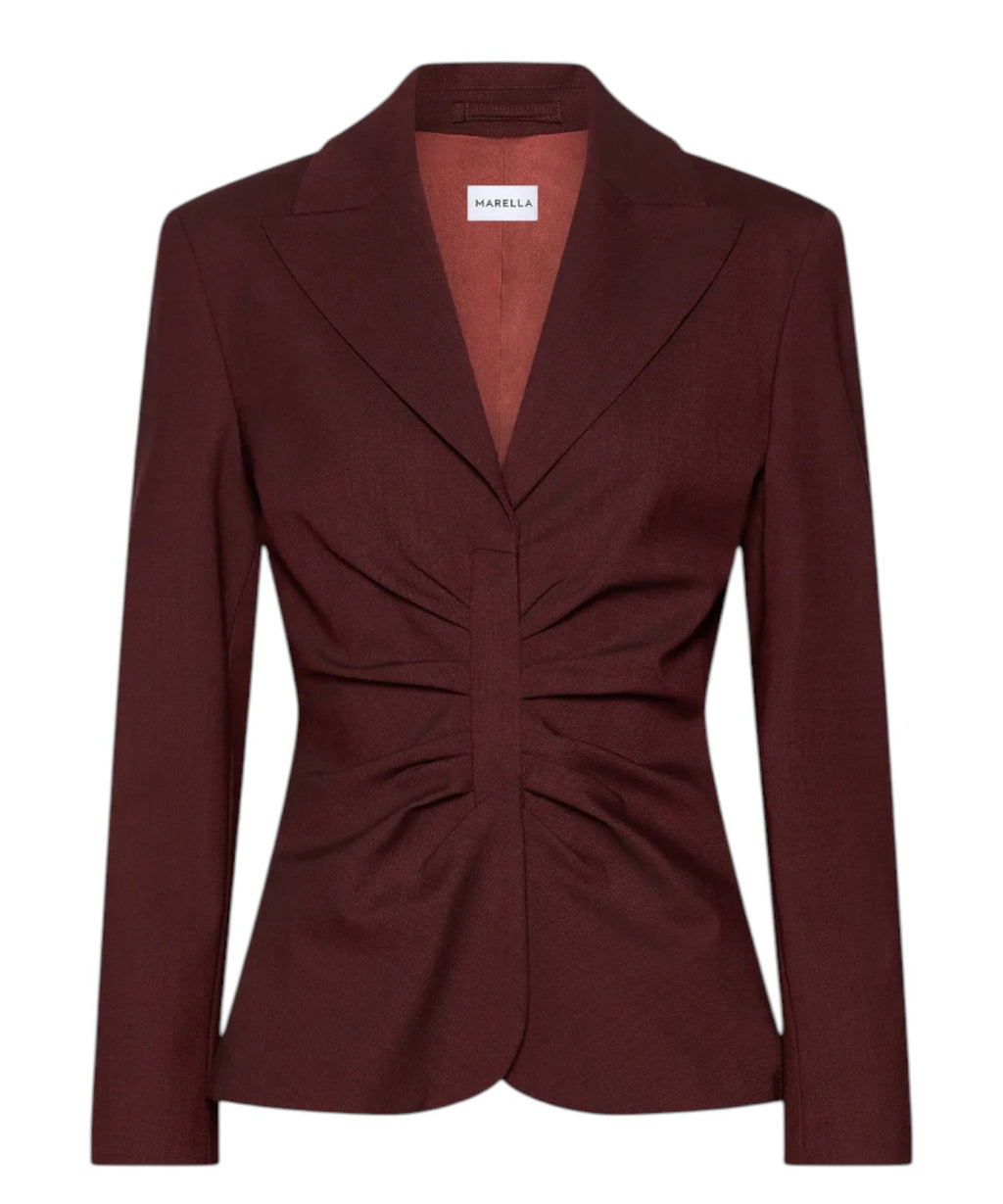 Giacca Donna Elegante in Twill Stretch con Arricci