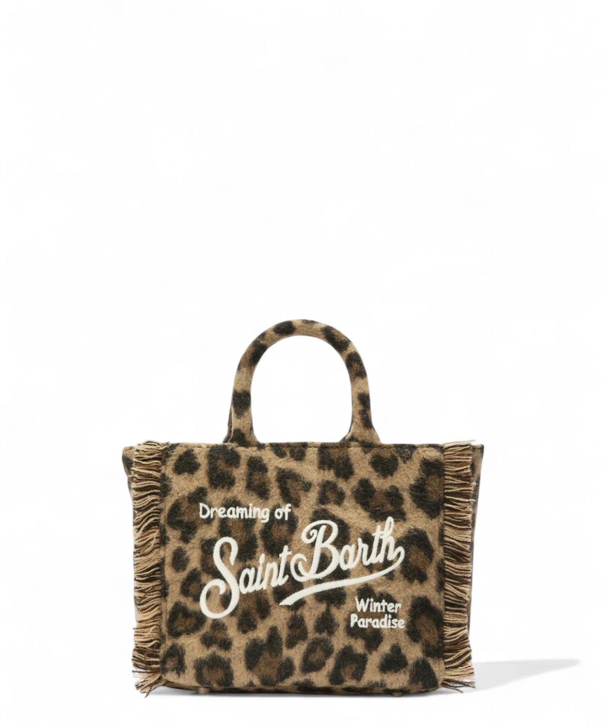 Vanity Mini Felt in misto lana leopardata-Mc2 Saint Barth-Borse a mano-Vittorio Citro Boutique