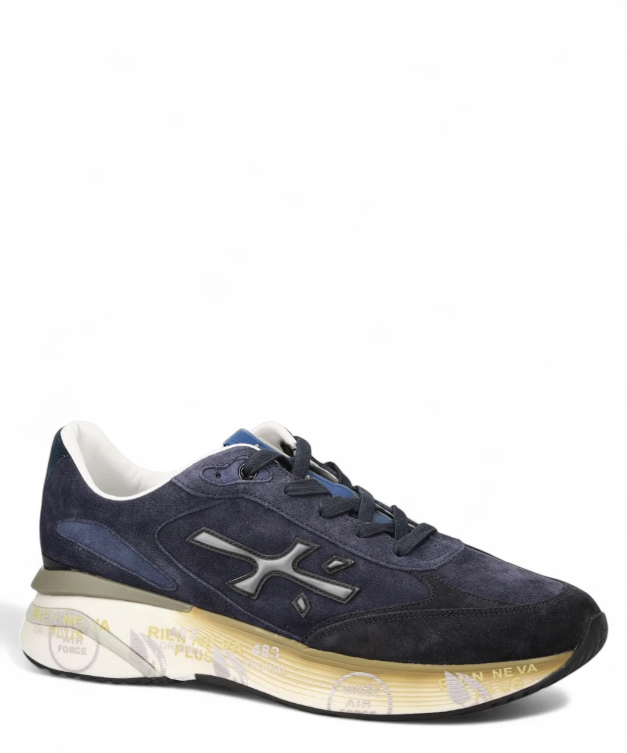 Sneakers Premiata Moerun 7776 da uomo in pelle scamosciata blu, design ergonomico e suola tecnica, categoria Scarpe Invernali.