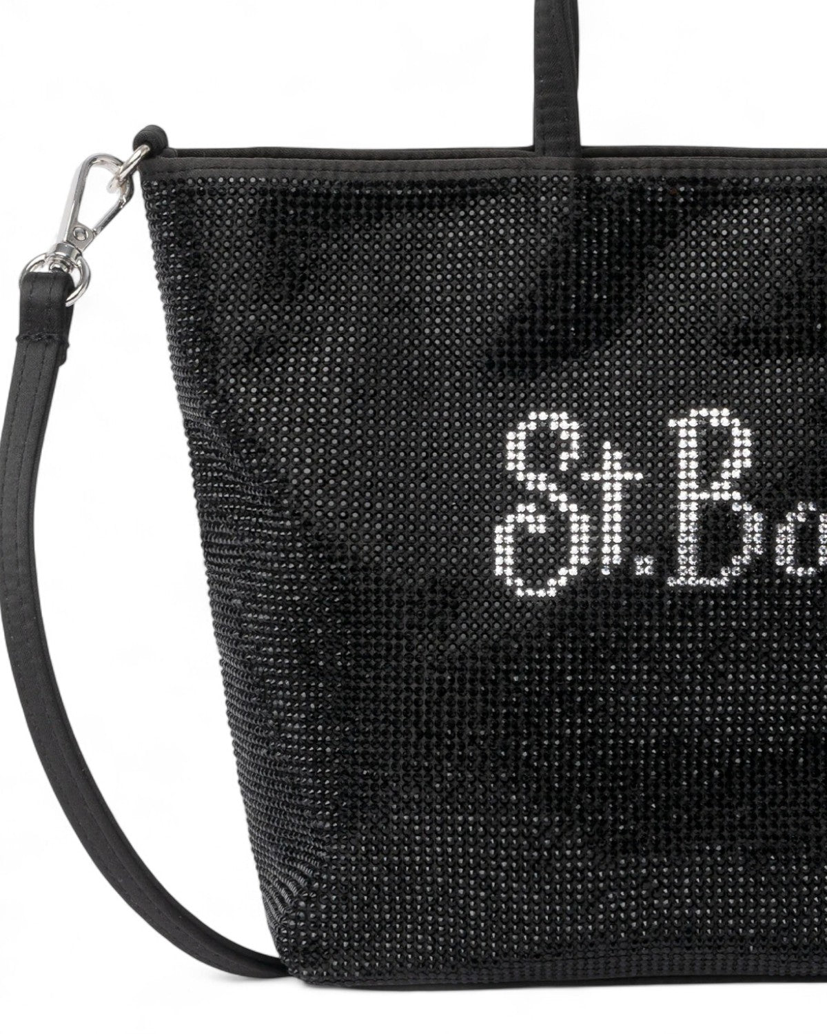 Mini borsa in raso con strass e manici-Mc2 Saint Barth-Borse a mano-Vittorio Citro Boutique