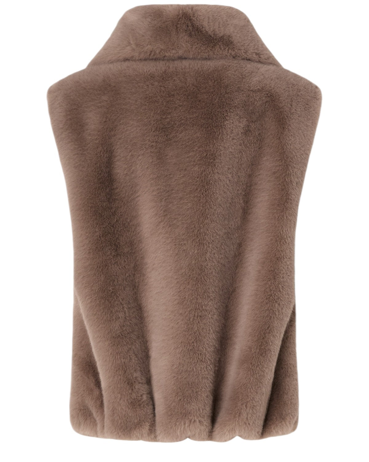 Retro del gilet PINKO effetto pelliccia in tessuto Aspen, senza cuciture visibili, ideale per outfit eleganti invernali da donna.