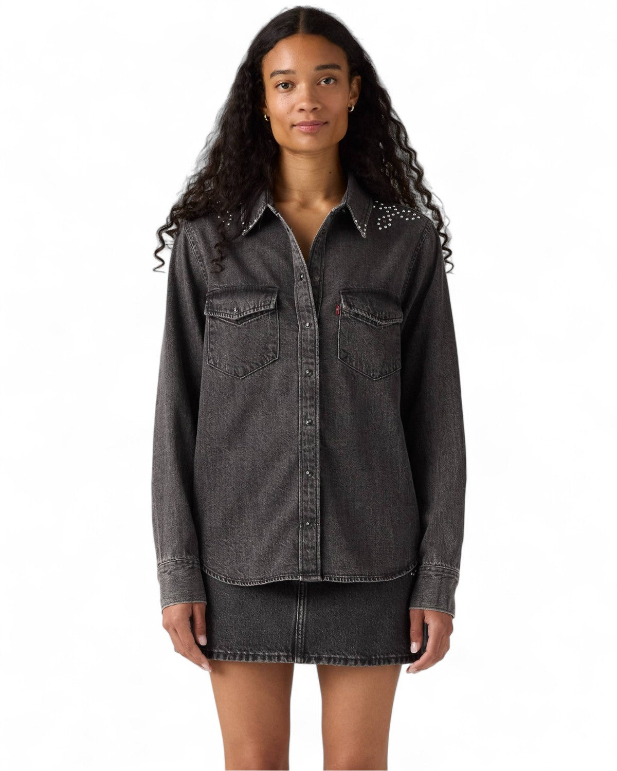 Camicia Western in Denim con Borchie-LEVI'S-Camicie-Vittorio Citro Boutique