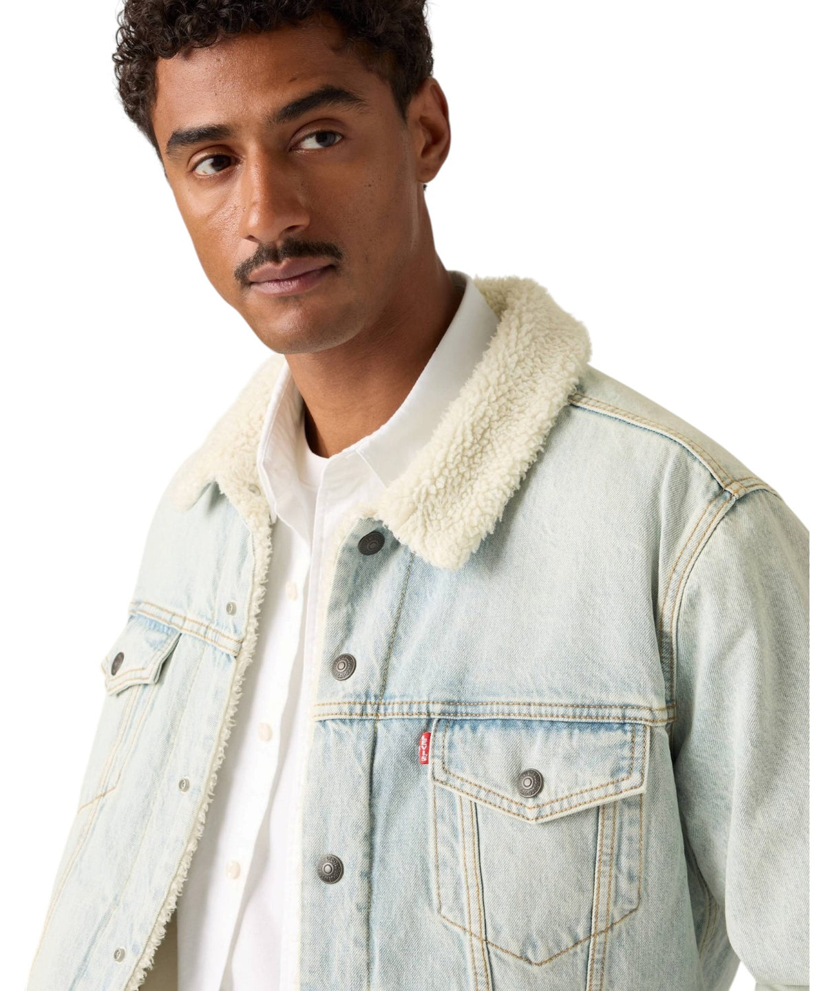 Levi’s Trucker Type III Jeansjacke mit Sherpa-Futter