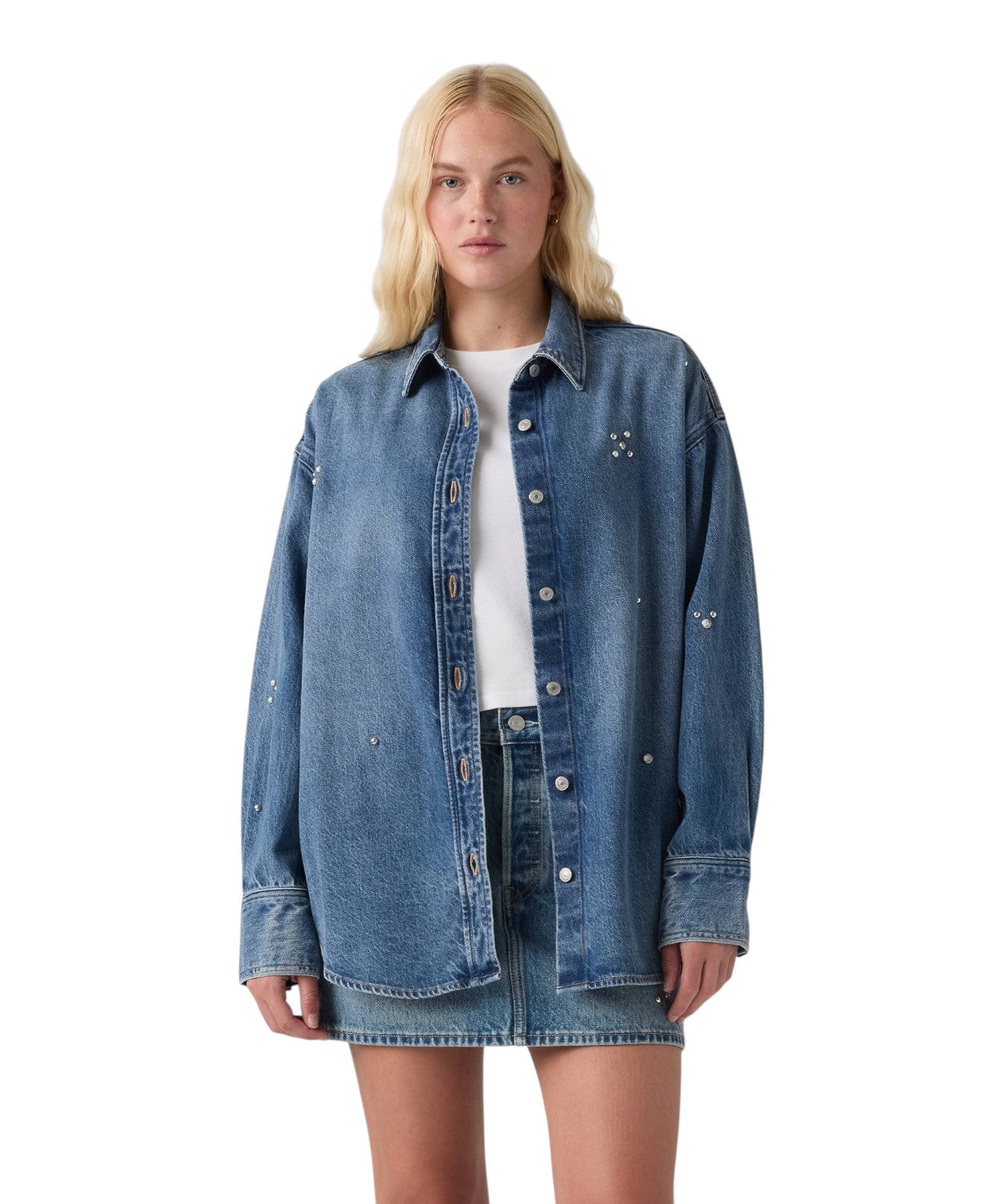 Camicia Denim Leggera in Cotone e Lyocell TENCEL