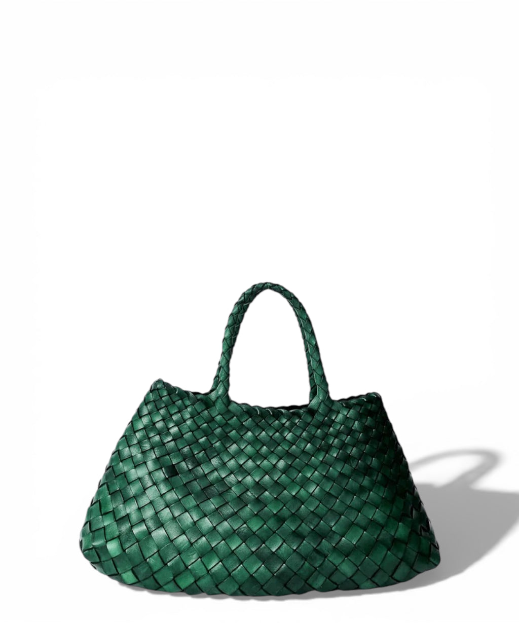 Kleine Dragon Santa Croce Tasche aus gewebtem Leder