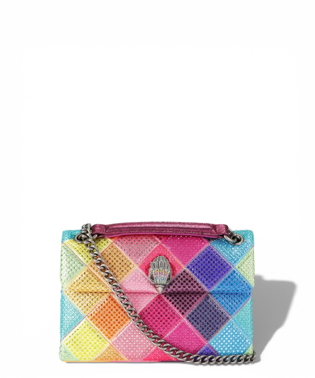 Kurt Geiger Kensington Multicolor Fabric Bag with Crystals