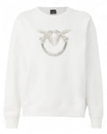 Felpa Girocollo con Ricamo Gioiello Love Birds-Pinko-Maglieria-Vittorio Citro Boutique