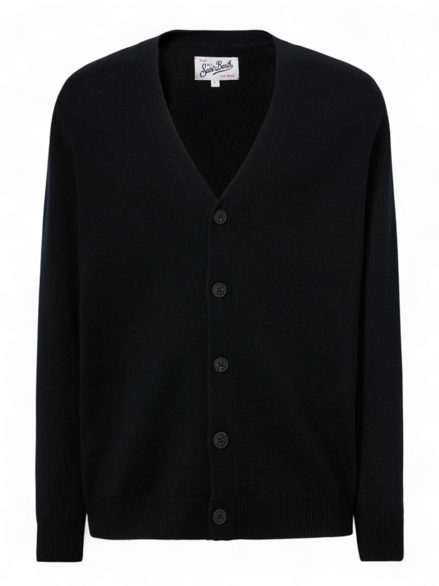 Cardigan Herrison in pura lana a coste inglesi-Mc2 Saint Barth-Maglieria-Vittorio Citro Boutique