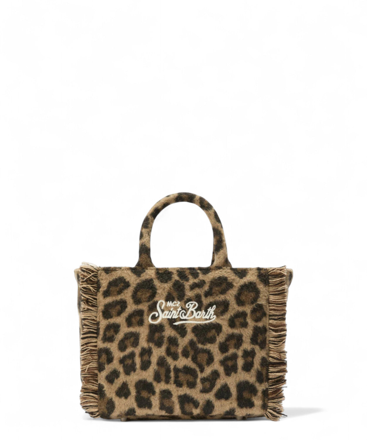 Vanity Mini Felt in misto lana leopardata-Mc2 Saint Barth-Borse a mano-Vittorio Citro Boutique