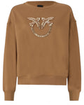 Felpa Girocollo con Ricamo Gioiello Love Birds-Pinko-Maglieria-Vittorio Citro Boutique