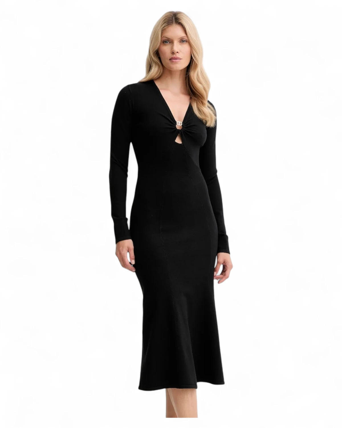 Abito Longuette in Maglia con Logo-Twinset-Abiti-Vittorio Citro Boutique