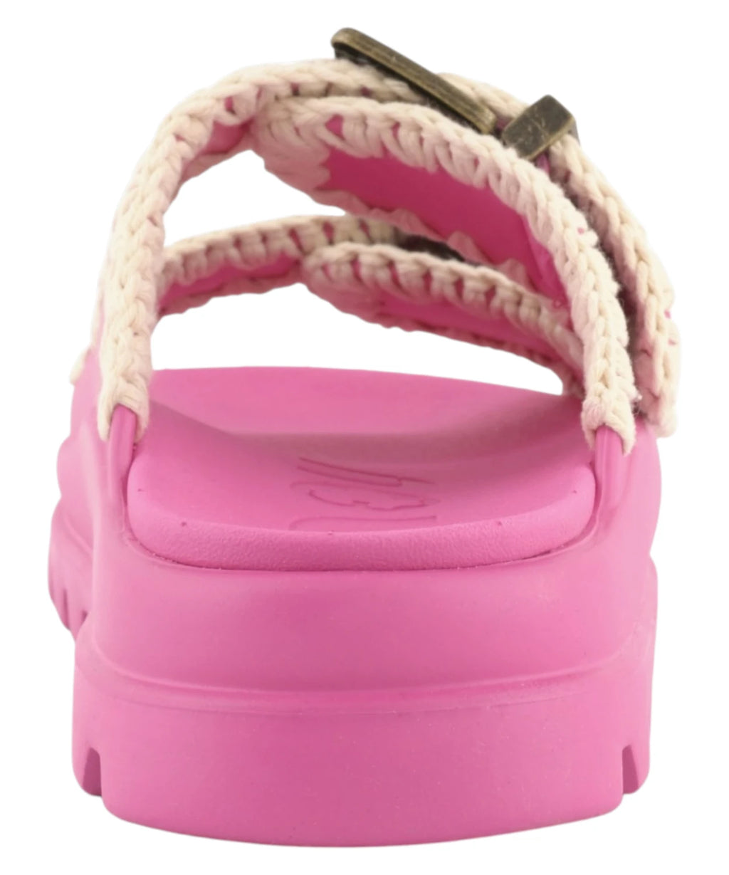 Mou Eva Eénstuk Slipper Twee Gespen Zomersandalen Dames