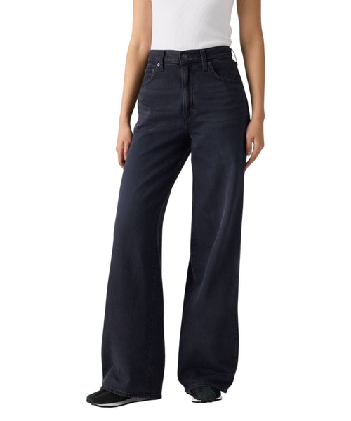 Jeans Donna Gamba Ampia in Cotone e Lyocell Cinch