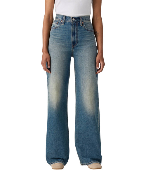 Jeans Ribcage a Vita Altissima e Gamba Ampia