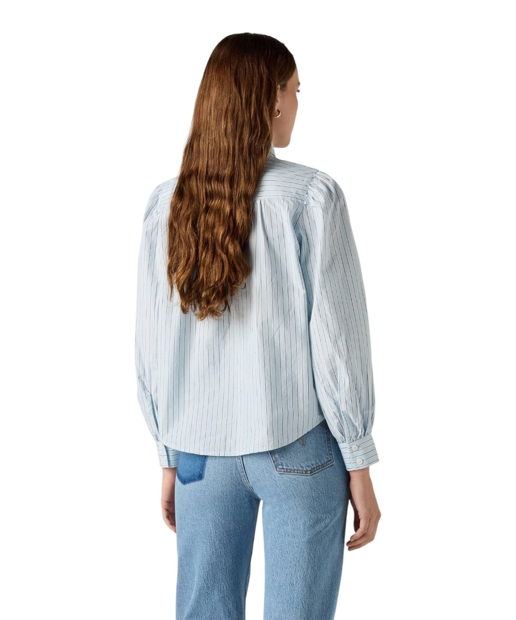 Camicia Western in Cotone Popeline con Laccetto