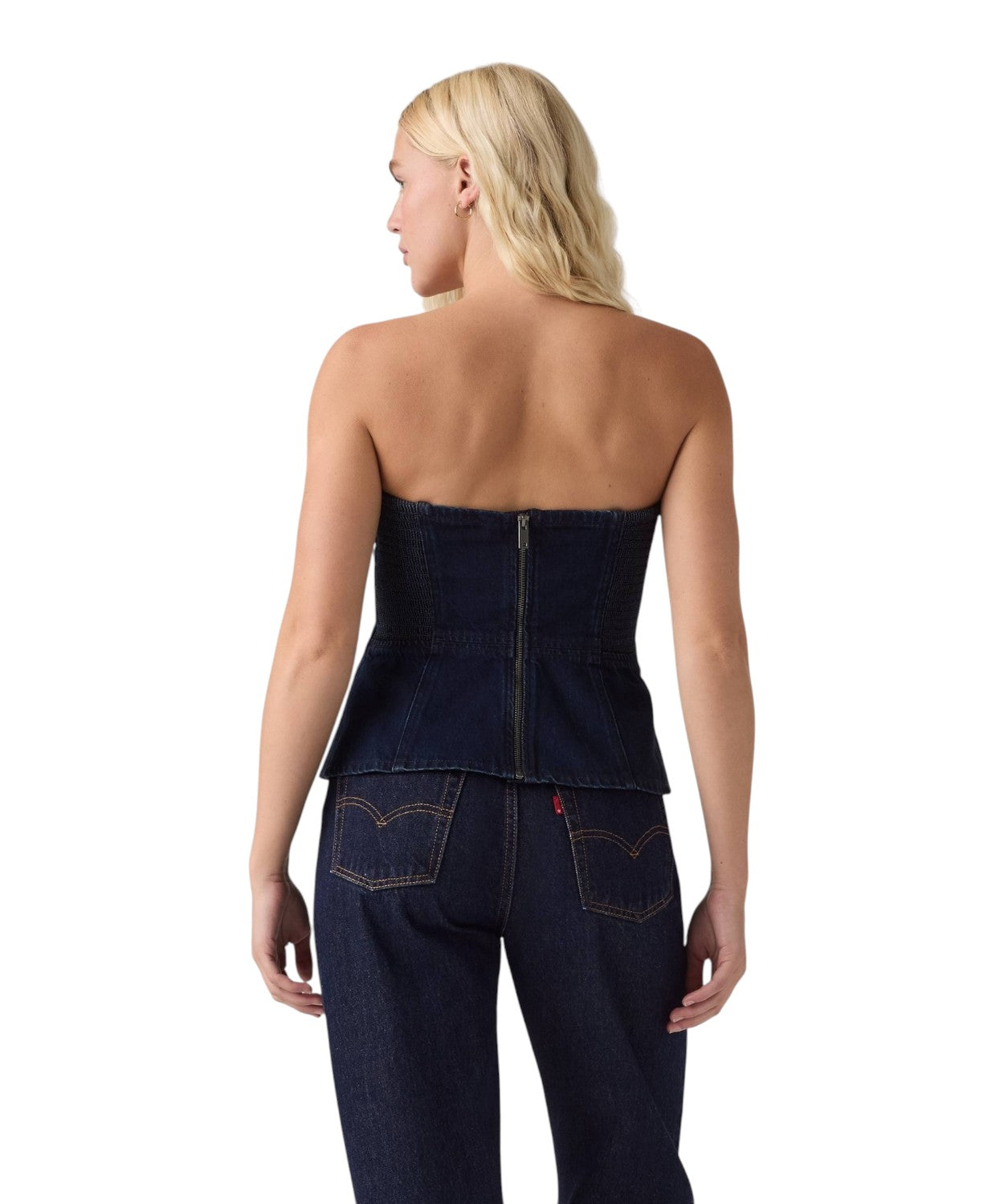 Top Bustier Levi’s Donna in Denim con Scollo Cuore