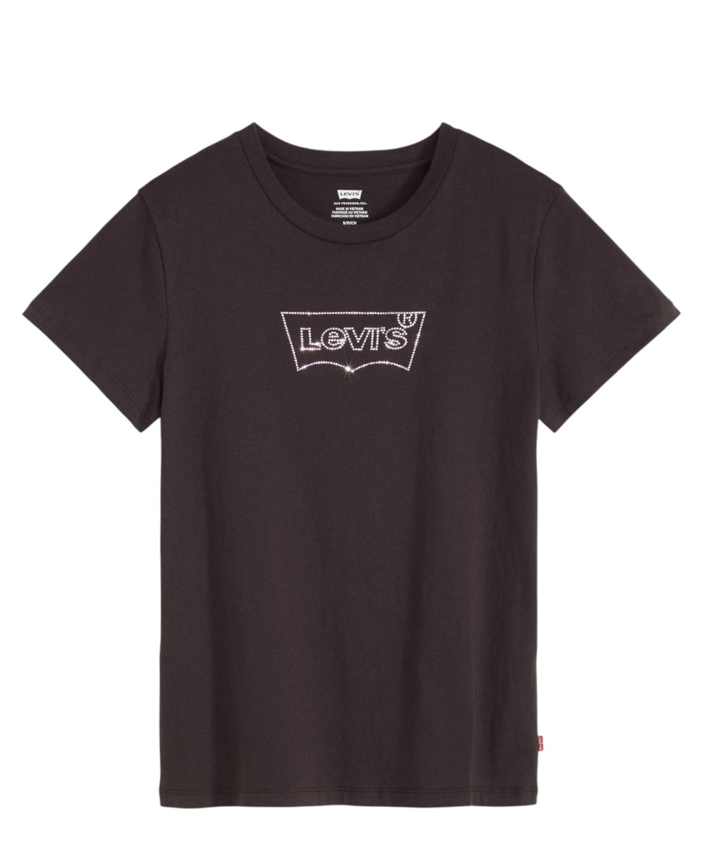 T-shirt Levi's in cotone con logo strass