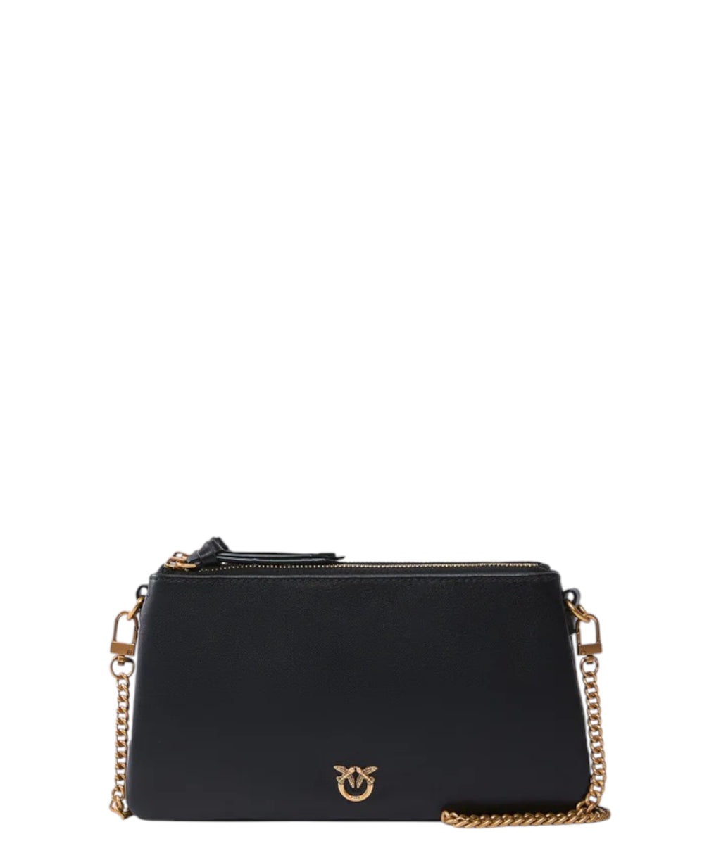 PINko Mini Doppeltasche aus Leder, Schultertasche