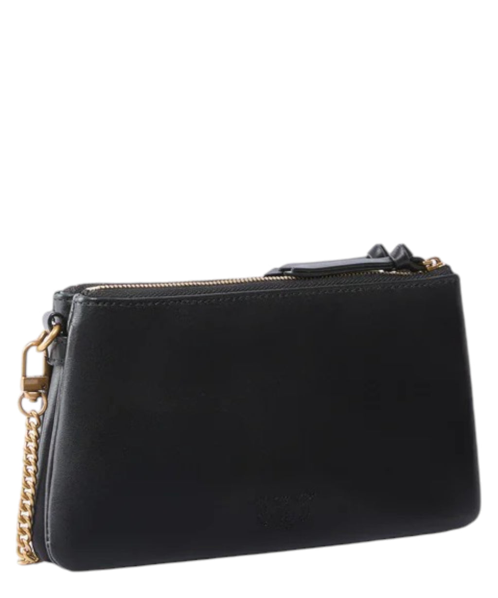 PINko Mini Doppeltasche aus Leder, Schultertasche