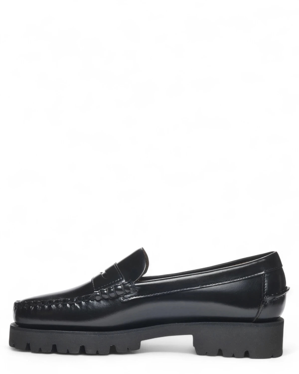 Mocassini Dan Lug in Pelle Nera con Suola Carro Armato-SEBAGO-Mocassini-Vittorio Citro Boutique