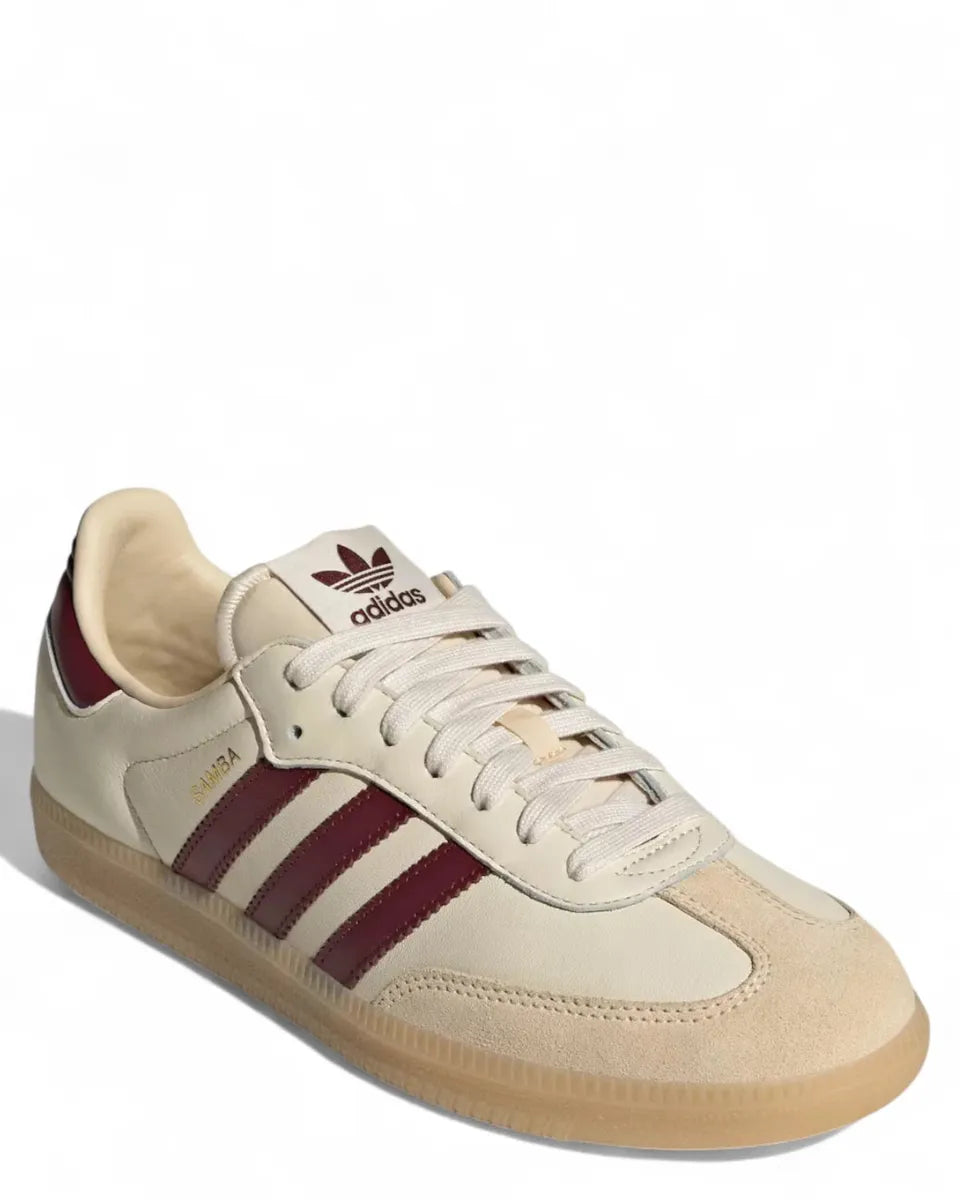 Samba OG Wonder White e Shadow Red-Adidas Originals-Sneakers-Vittorio Citro Boutique