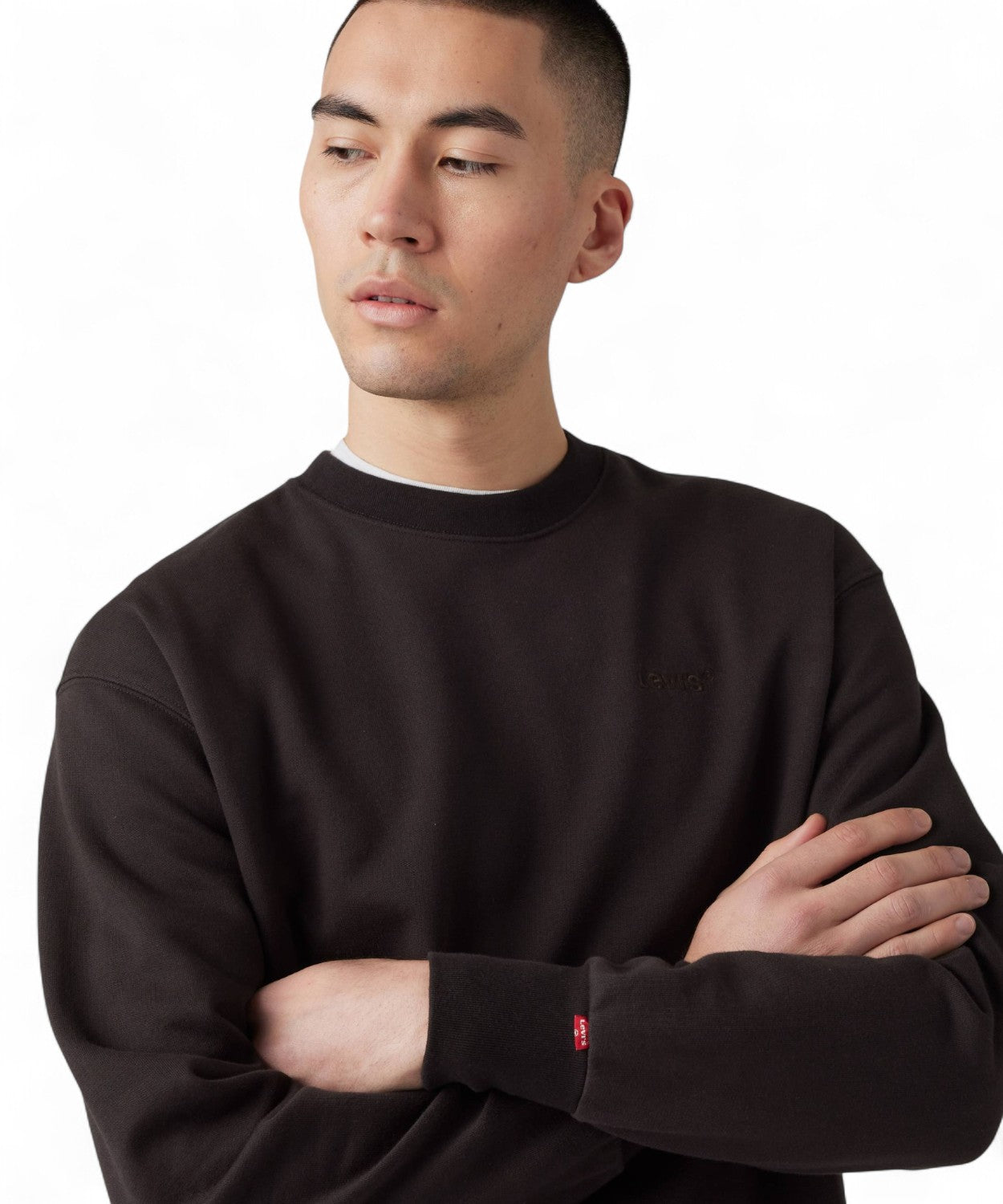 Felpa Girocollo Authentic in cotone e pile-LEVI'S-Felpe-Vittorio Citro Boutique