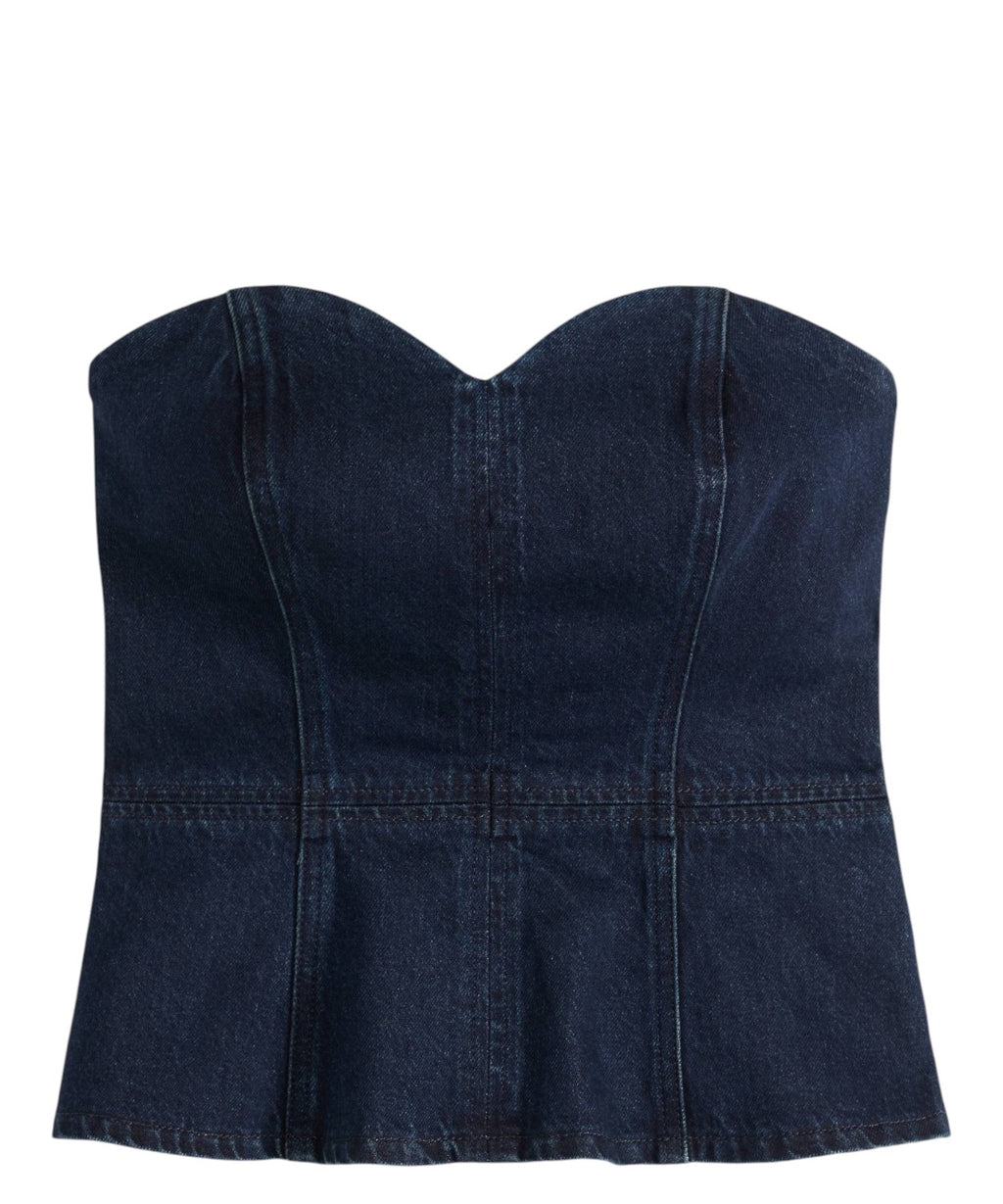 Top Bustier Levi’s Donna in Denim con Scollo Cuore