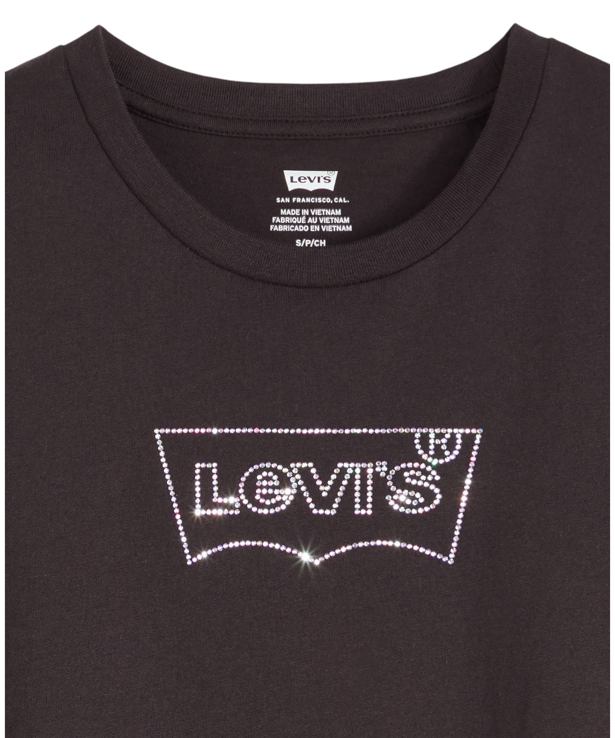 T-shirt Levi's in cotone con logo strass