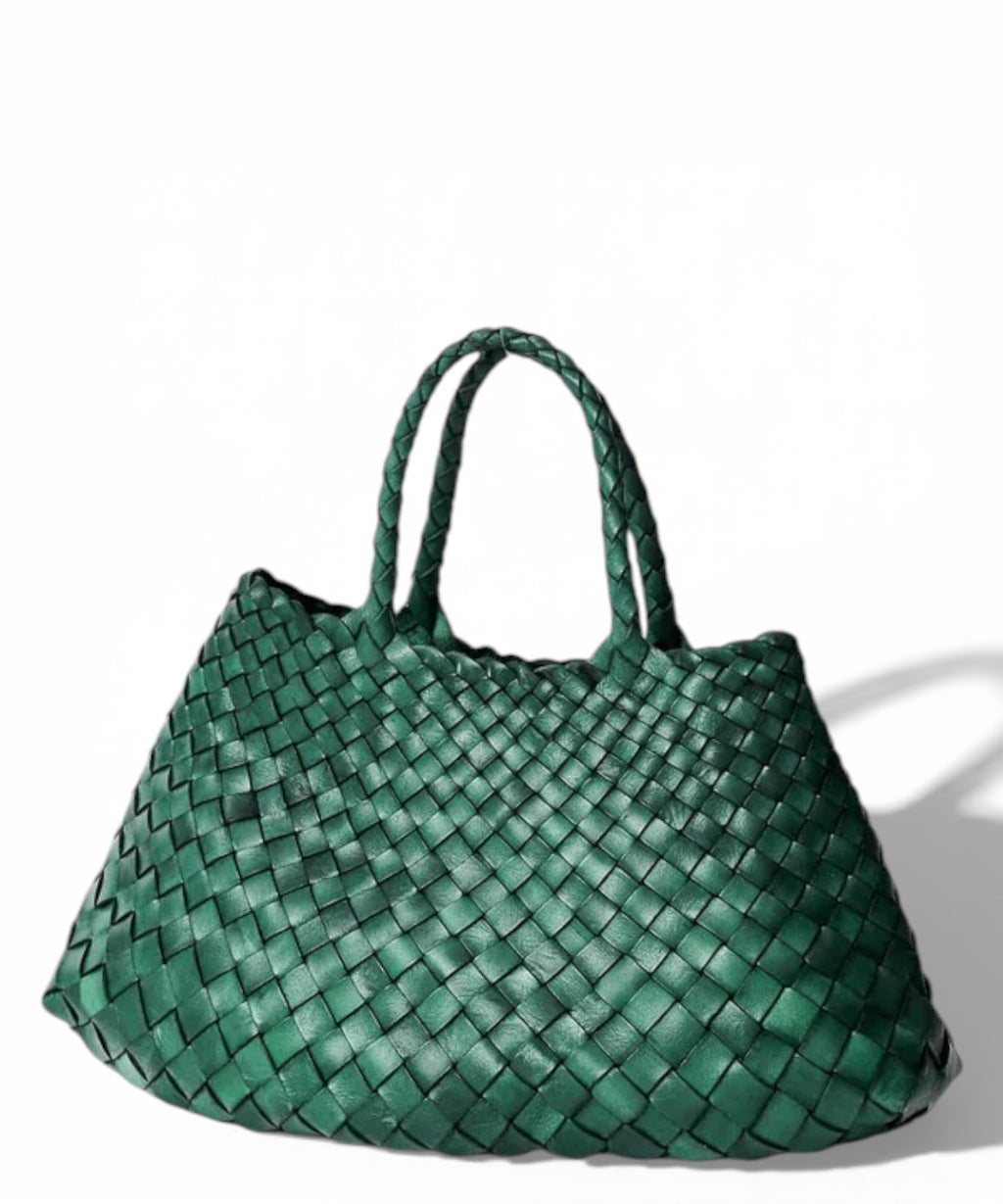 Kleine Dragon Santa Croce Tasche aus gewebtem Leder
