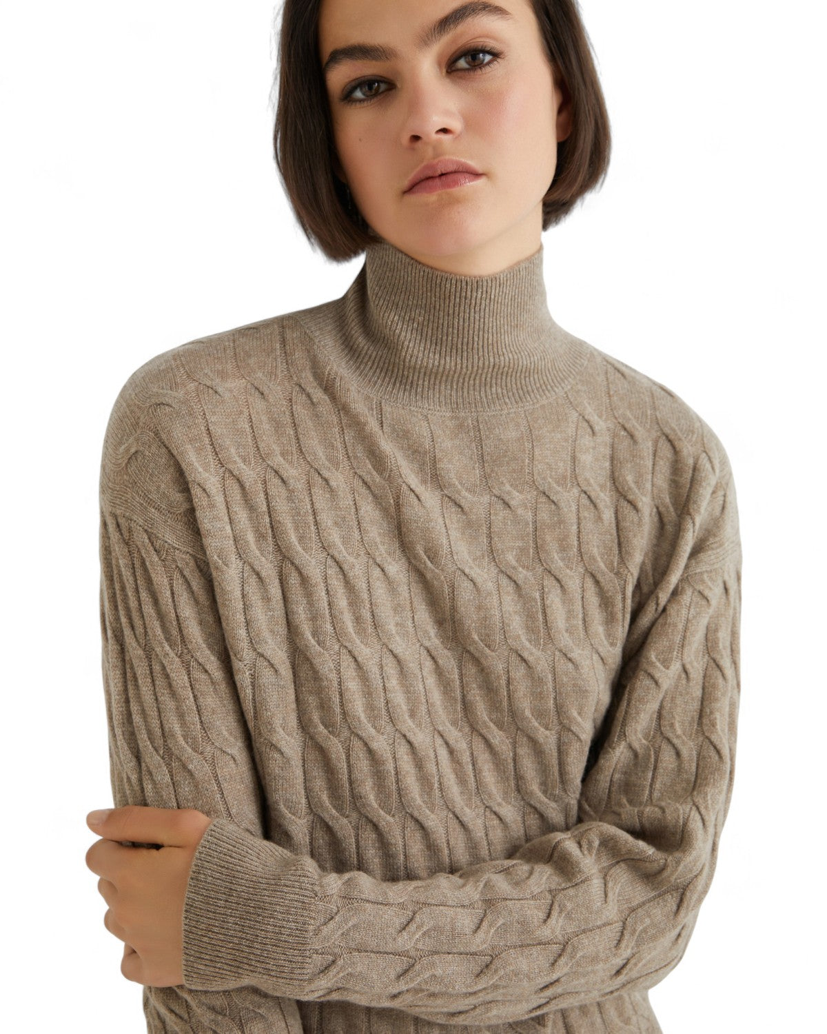 Lupetto in lana e cashmere con lavorazione a trecce-Marella-Maglieria-Vittorio Citro Boutique