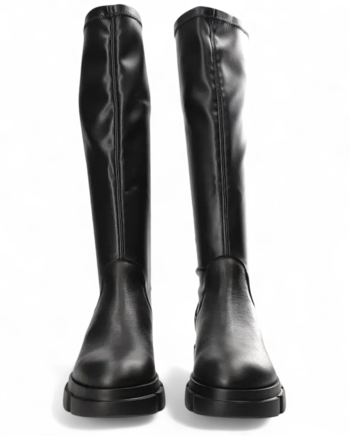 Stivali al Ginocchio in Pelle e Tessuto Vegano-COPENHAGEN-Stivali-Vittorio Citro Boutique