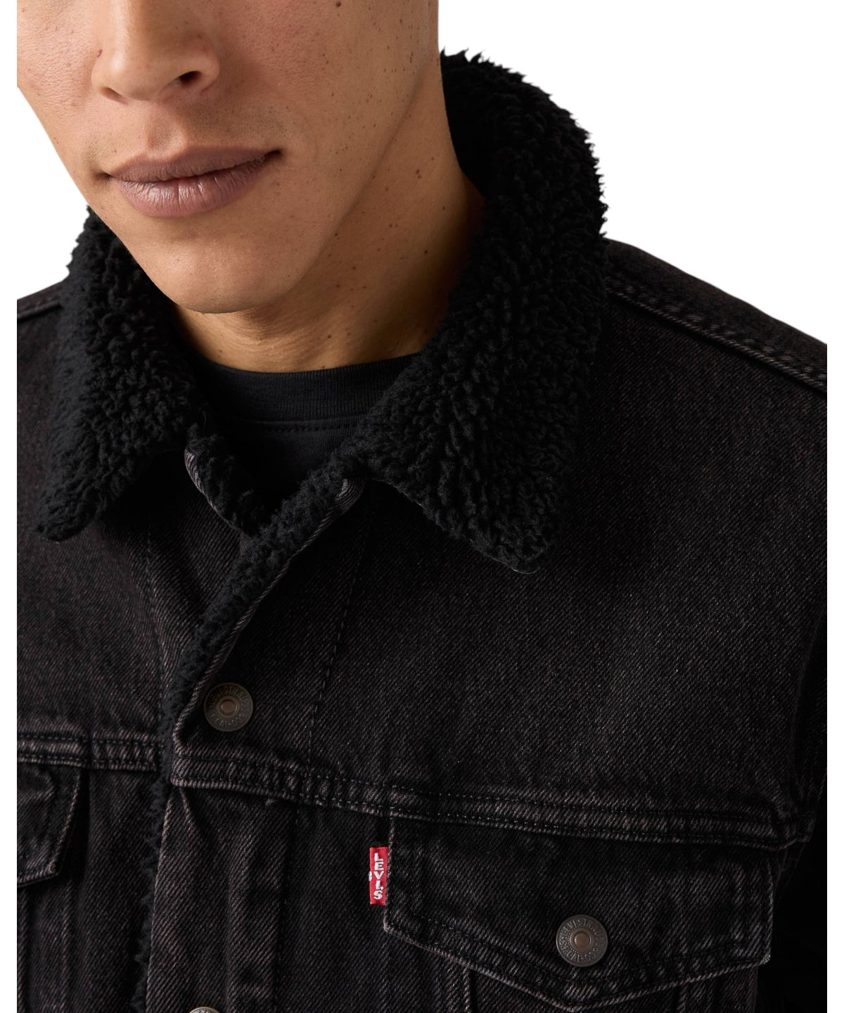 Levi’s Sherpa Trucker Type III Jeansjacke mit Sherpa-Futter