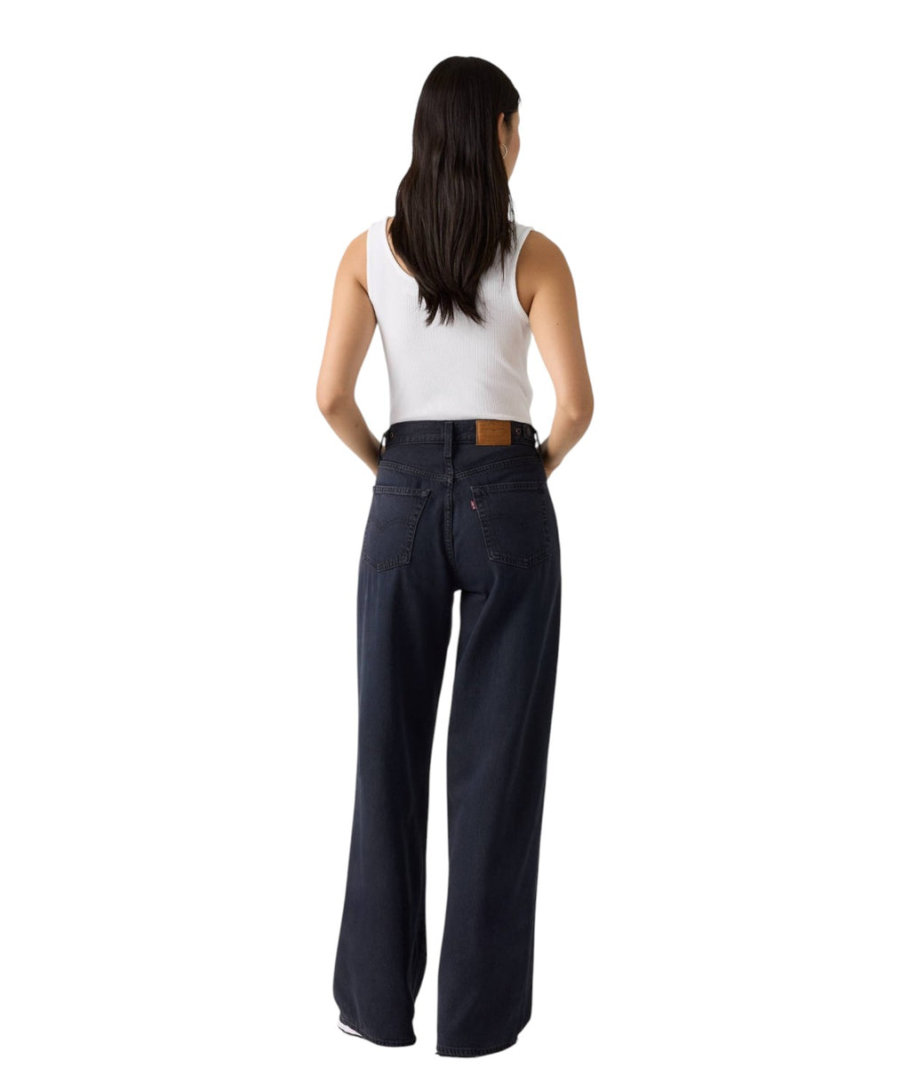 Jeans Donna Gamba Ampia in Cotone e Lyocell Cinch