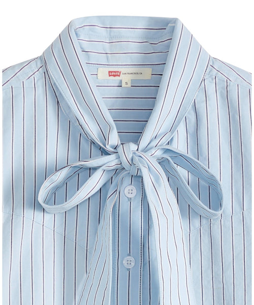 Camicia Western in Cotone Popeline con Laccetto