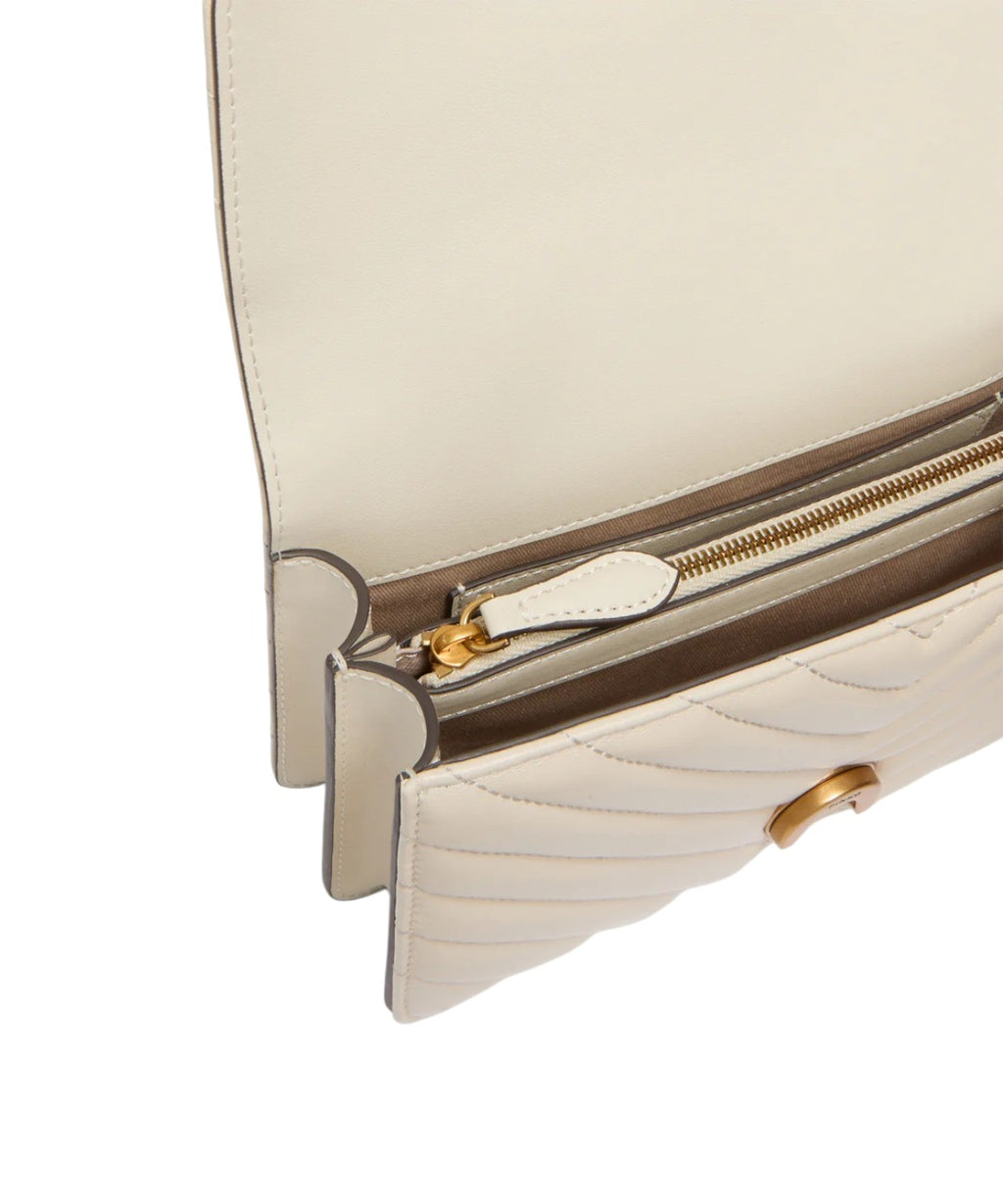 Mini Love Bag Chevron aus gestepptem Nappa