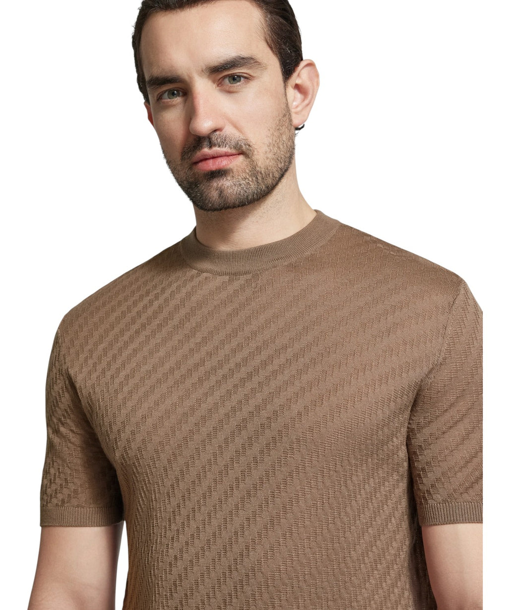 T-shirt męski Emporio Armani z wypukłym wzorem