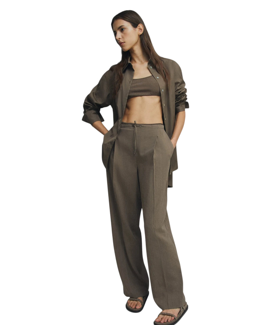 Pantalone Marella ALLORO Lino Viscosa con Coulisse