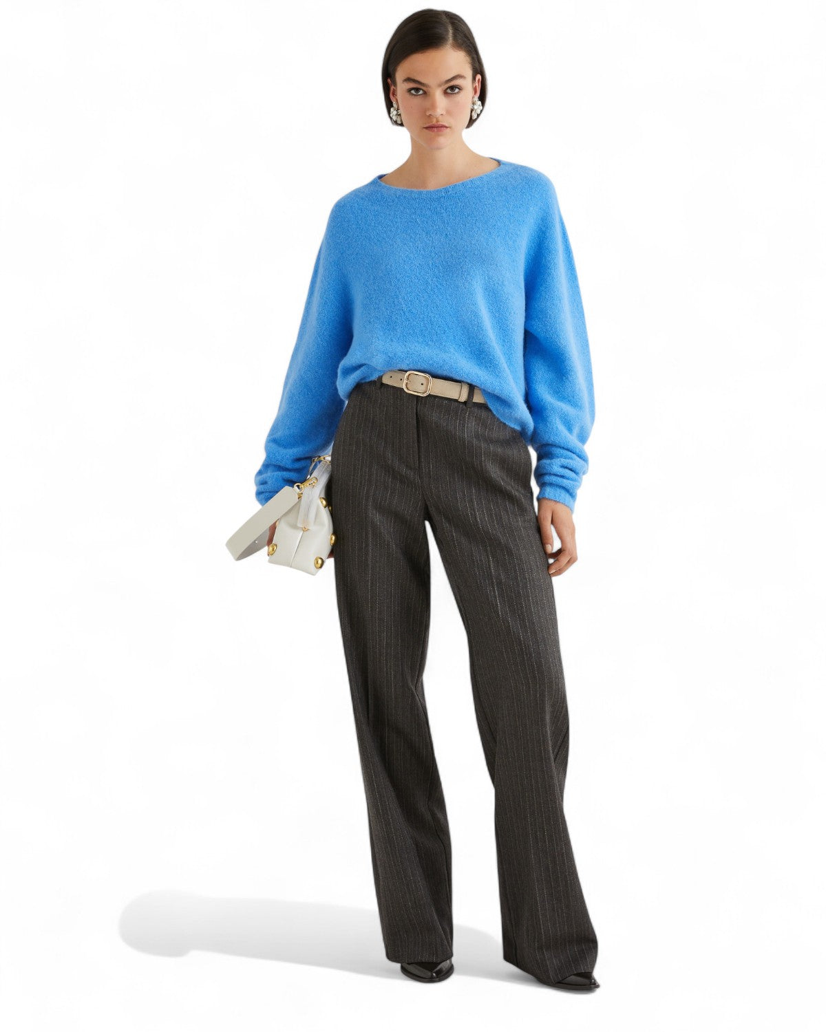 Pantalone dritto in pura lana vergine-Marella-Pantaloni-Vittorio Citro Boutique