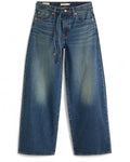 Jeans XL Levi's oversize straight in denim blu con vita regolabile e gamba larga, stile casual per donna inverno FW26.