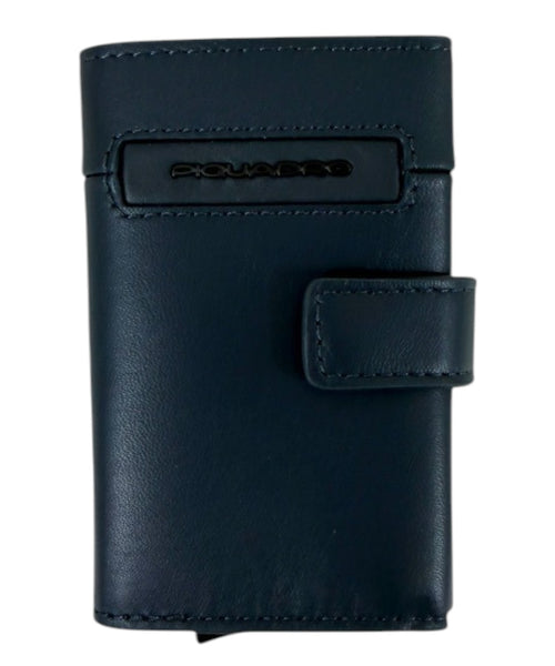 Piquadro Porta carte di credito in pelle z mechanizmem wysuwanym
