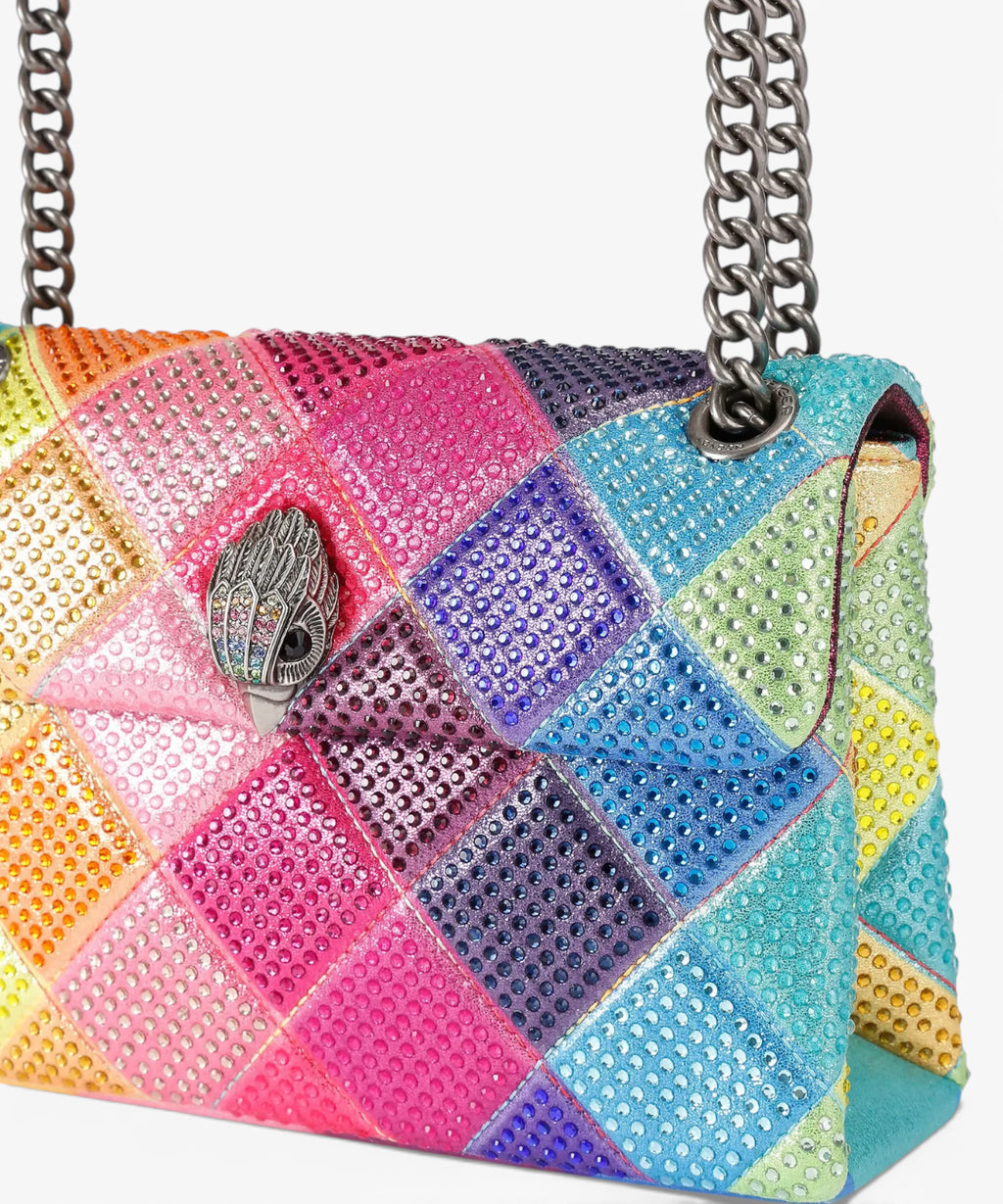 Kurt Geiger Kensington Multicolor Fabric Bag with Crystals