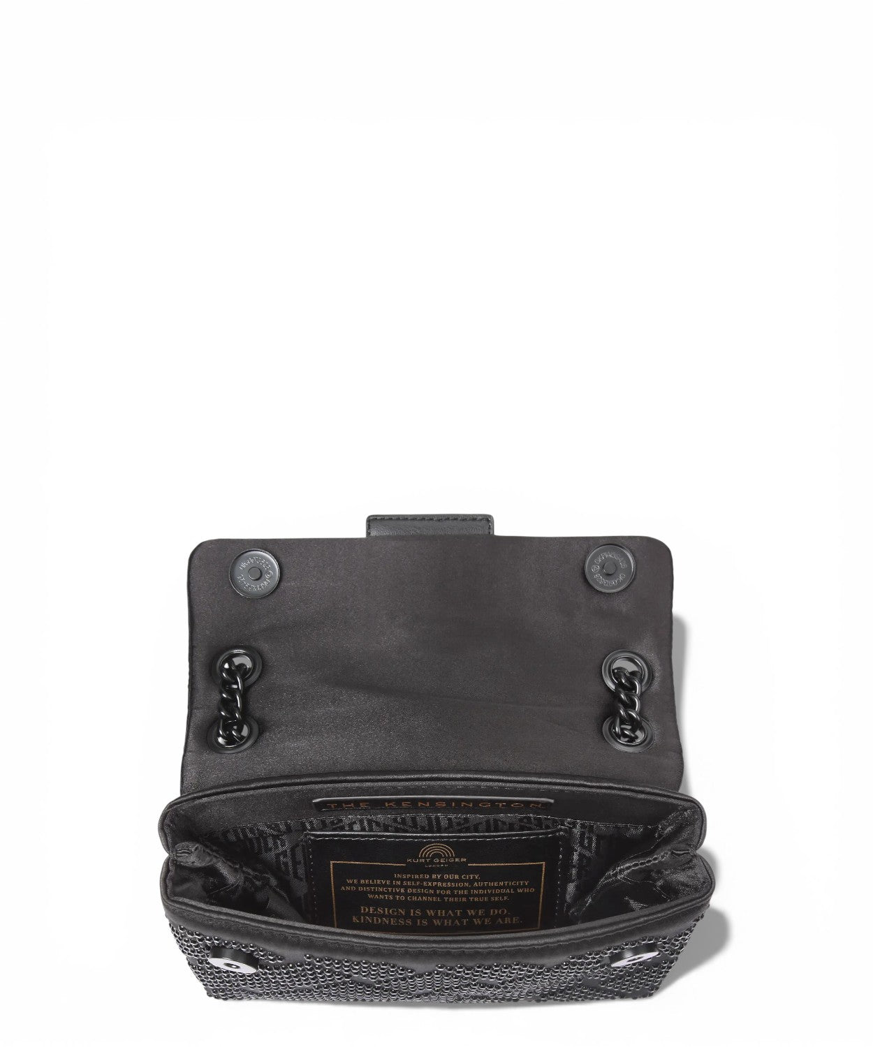 Kurt Geiger Mini Kensington Bag in Tessuto con Cristalli