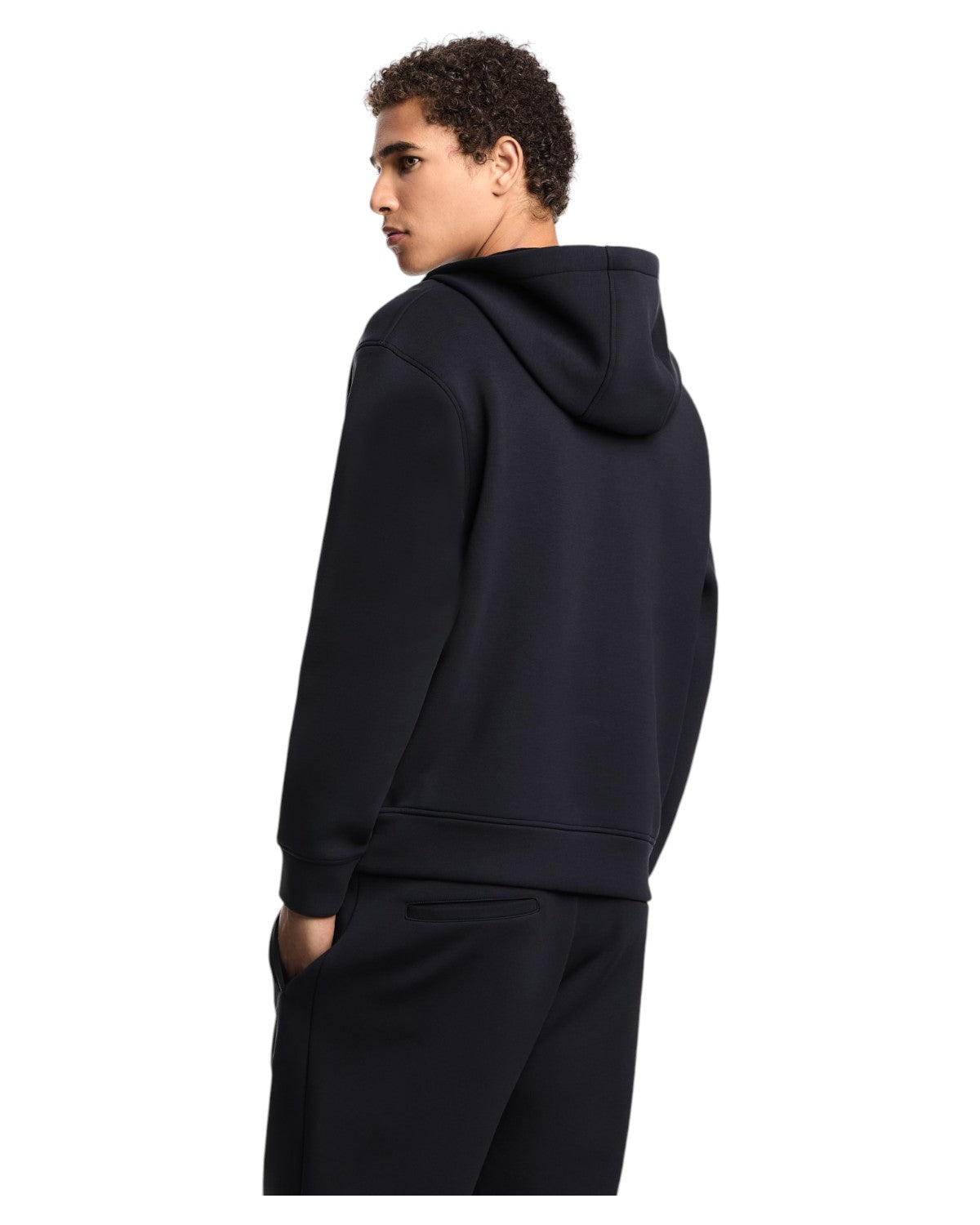 Felpa ASV con Zip e Cappuccio in Jersey-Emporio Armani-Felpe-Vittorio Citro Boutique